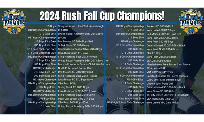 Rush Fall Cup - 2024 Champions